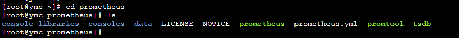 进入prometheus目录 进入prometheus目录
